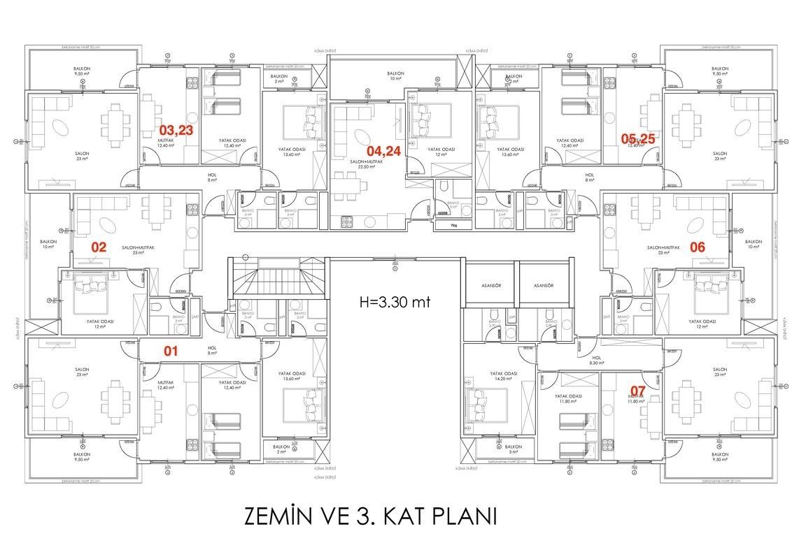 Квартира в Турции на стадии строительства