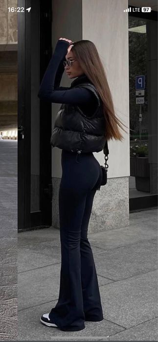 Штани кльош чорні