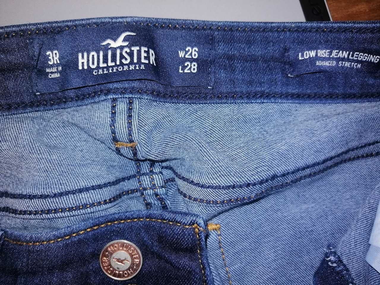 Spodnie dżinsowe rurki Hollister roz.26/28 XS