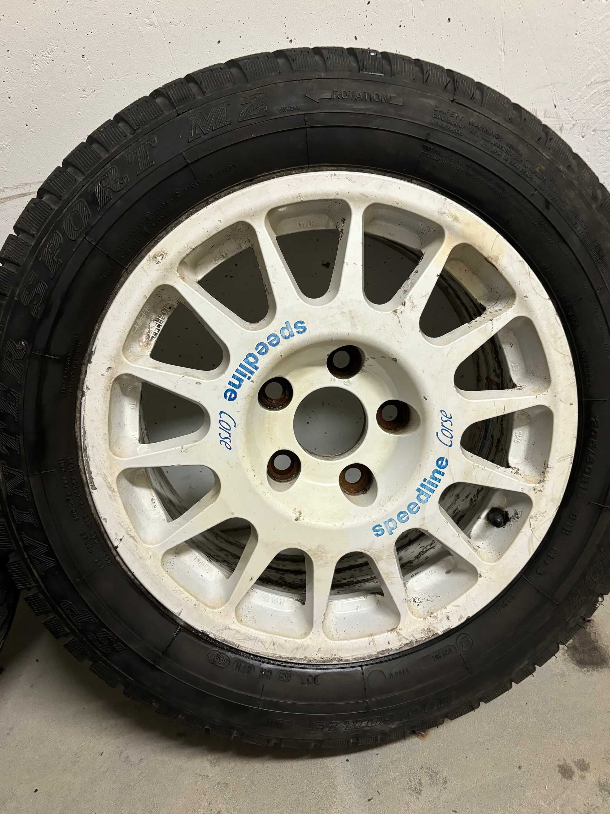 Felgi Speedline corse Lancer EVO 5-9 15x7" z oponami zimowymi