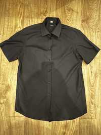 Koszula z krótkim rękawem czarna Revert Slim 41/42
