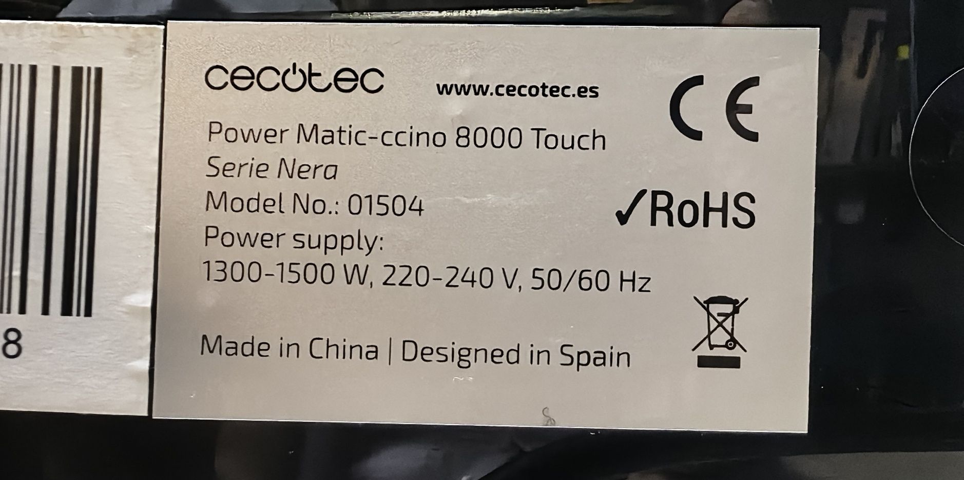 Кавова машина Cecotec 01504