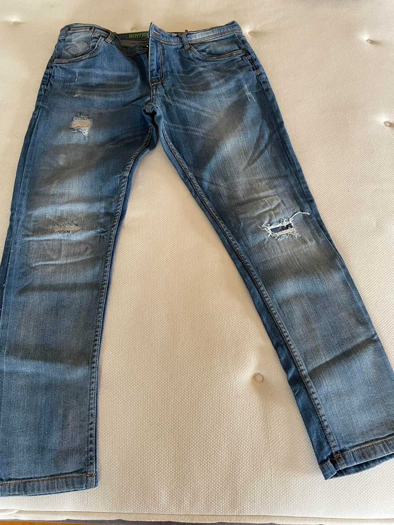Spodnie jeansy Boyfriend r.42