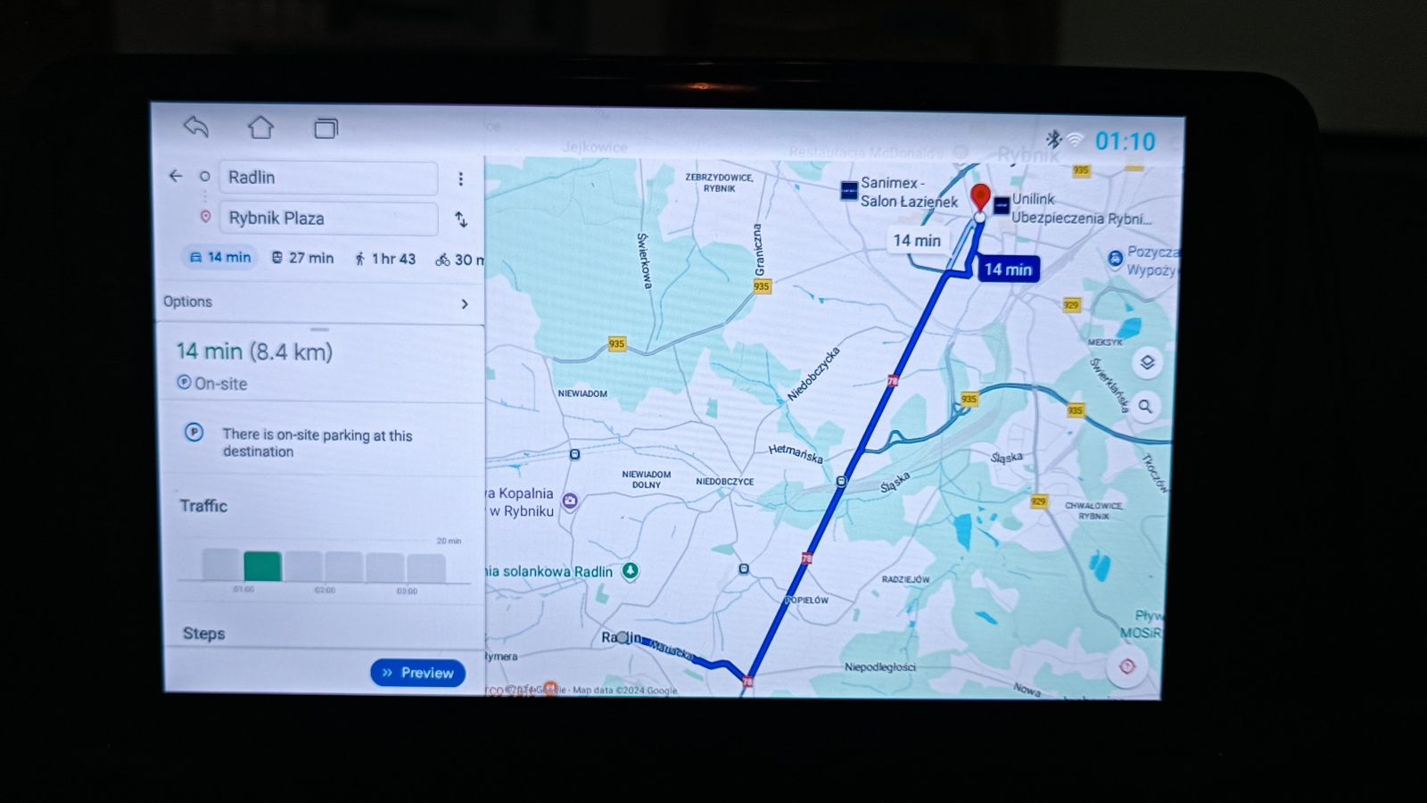 Radio GPS nawigacja 3D android wifi KAMERA kia RIO 3 III przedlift -15