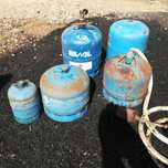 Campismo, bilhas de gaz