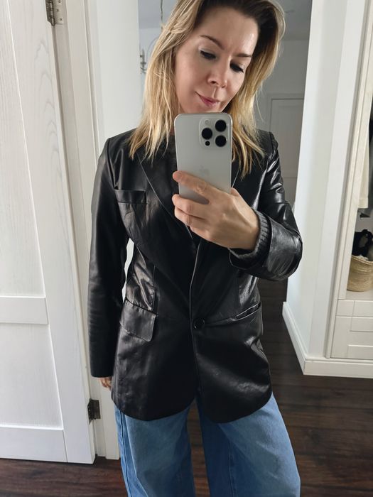 Шкіряний блейзер
