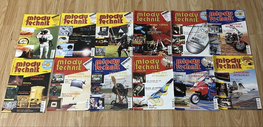 Młody technik, lata: ’99, ’00, ’01, ’02, czasopisma retro (opis)