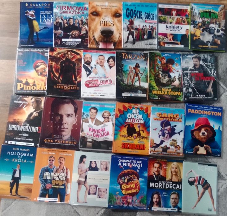 Filmy DVD – zestaw (niektóre nowe w folii)