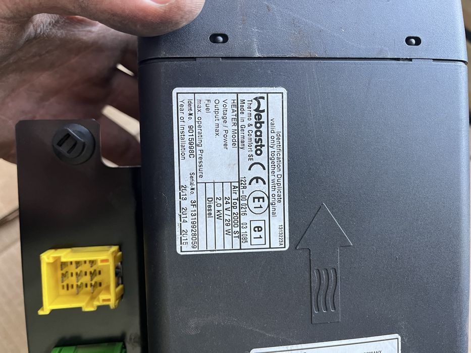 Webasto 24V / 29 W Ogrzewanie postojowe Renault Premium Air Top 2000ST