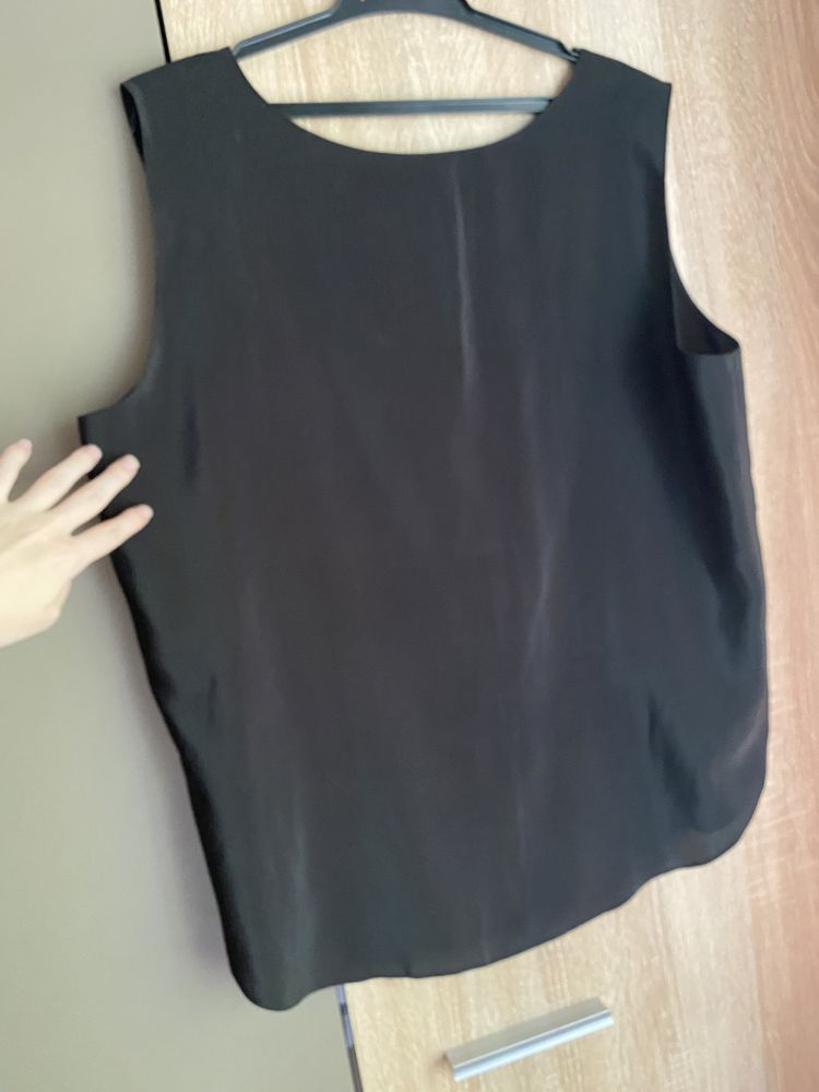 Блуза чорна без рукавів великий розмір