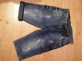 Nowe krótkie spodenki jeansowe do wywinięcia chłopięce,męskie r.S 29