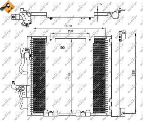 Радиатор кондиціонера Опель Opel Astra G,H Zafira A/B VectraC Зафіра