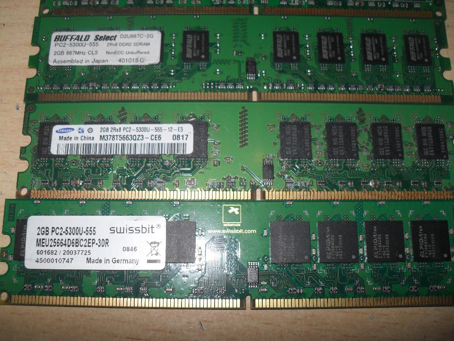 6x Pamięć RAM 2GB DDR2 800Mhz