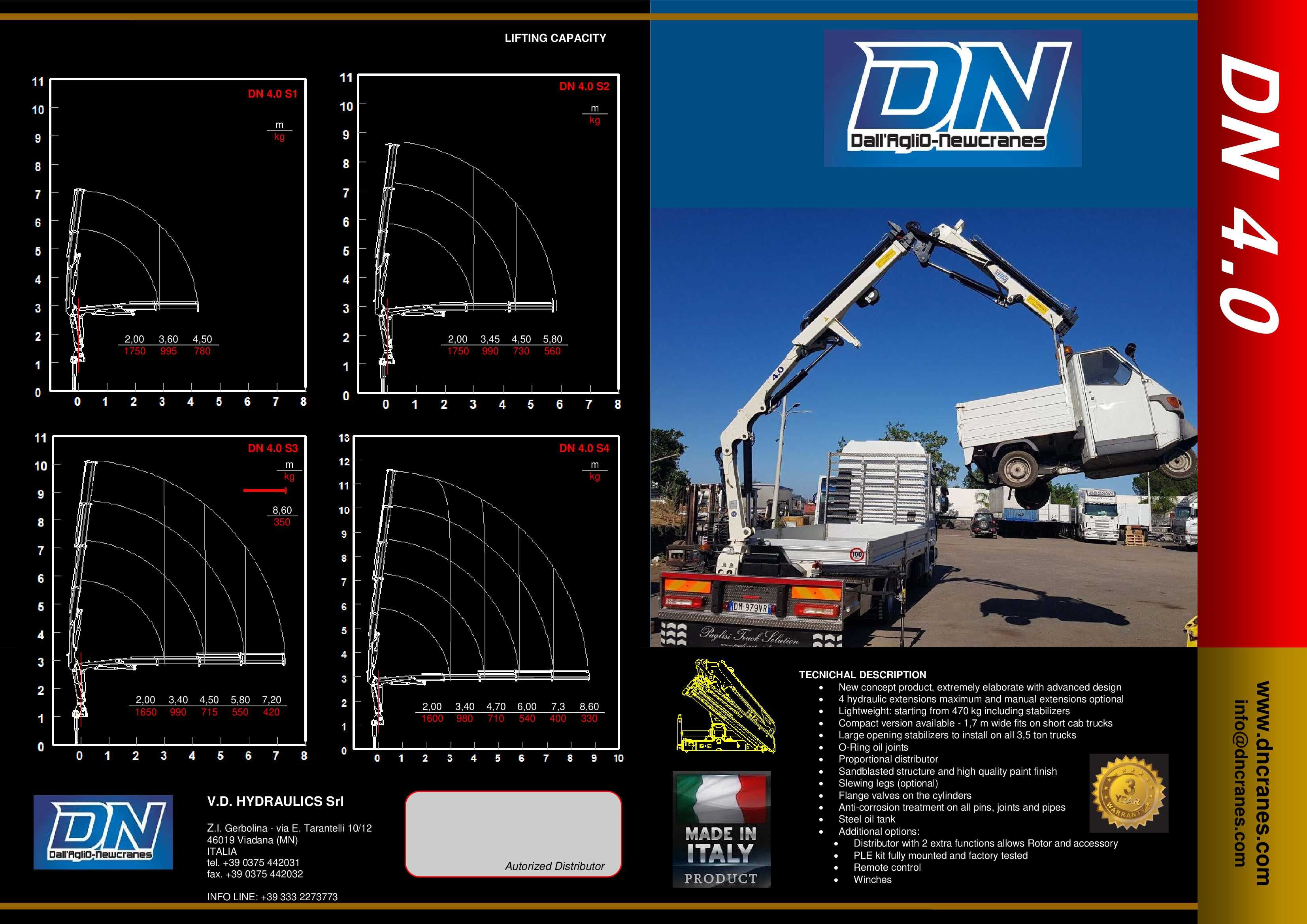 Żuraw HDS  DN 4.0 S2 nowy składany w Z