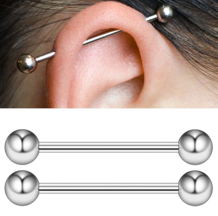 Штанга/Пирсинг,пуп,губа,язык,хрящ,нос,бровь(лабрет,штанга,банан,смайл