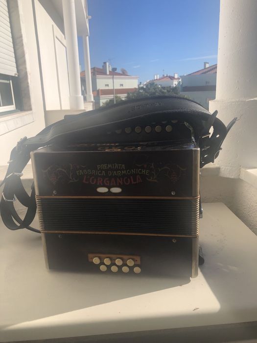 Concertina Rara Organola de Madeira 1920 AD LA RE Colecao