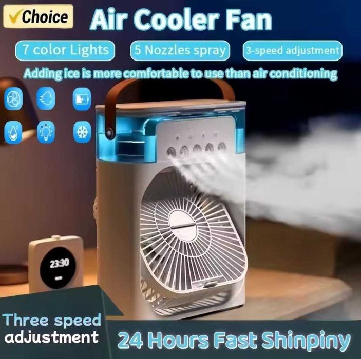 Портативный мини кондиционер вентилятор с увлажнением USB новый