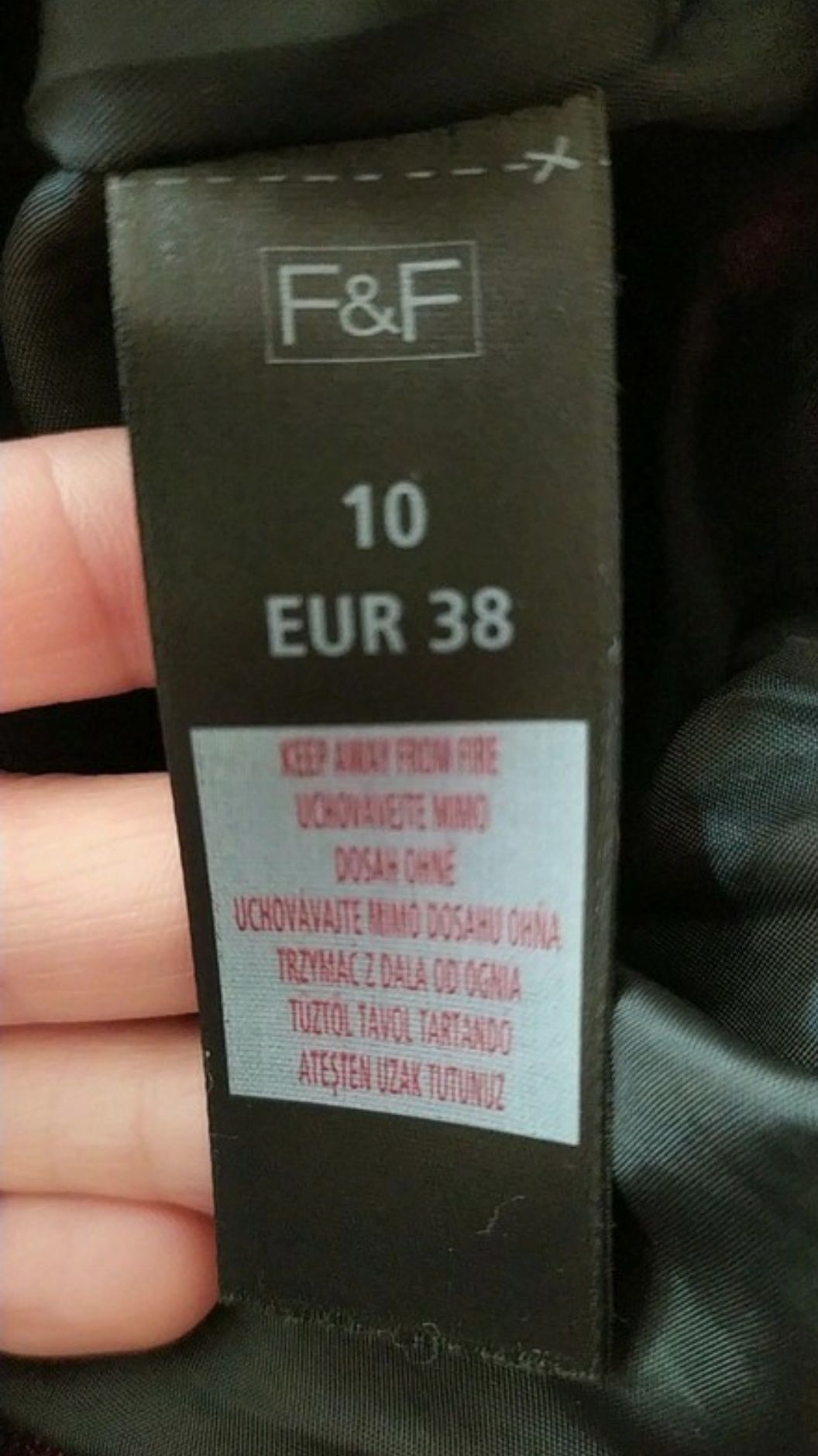 Spodnica F&F 38 bordowa