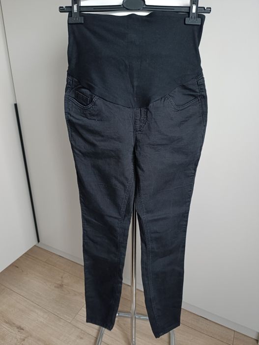 Spodnie damskie ciążowe czarne skinny