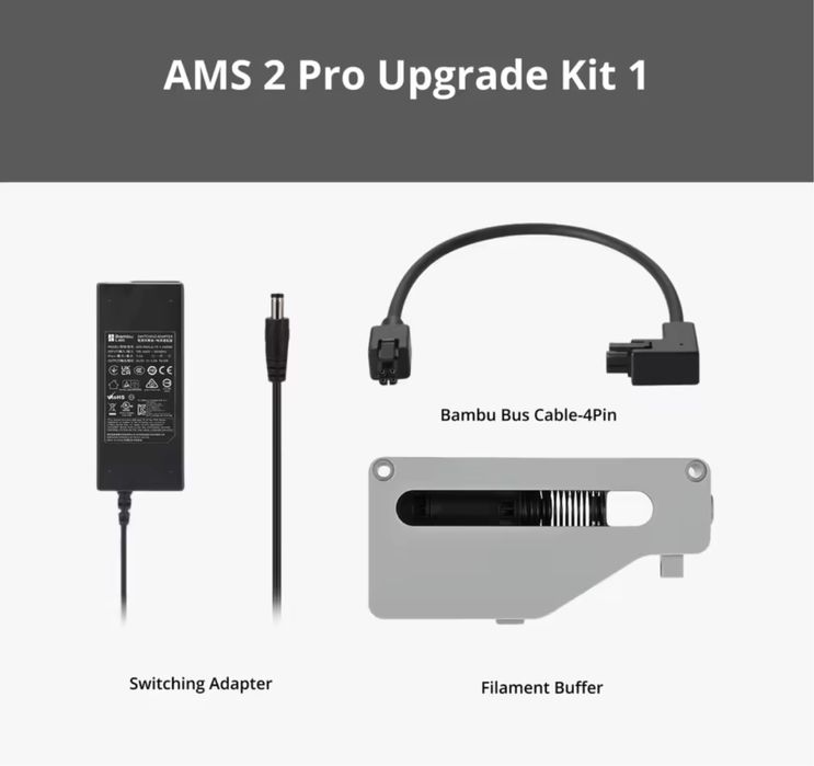 Комплект оновлення Bambu Lab AMS 2 Pro 1 з буфером для нитки