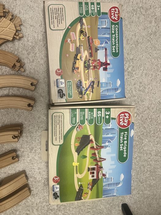 Mega zestaw klockow torow drewnianych