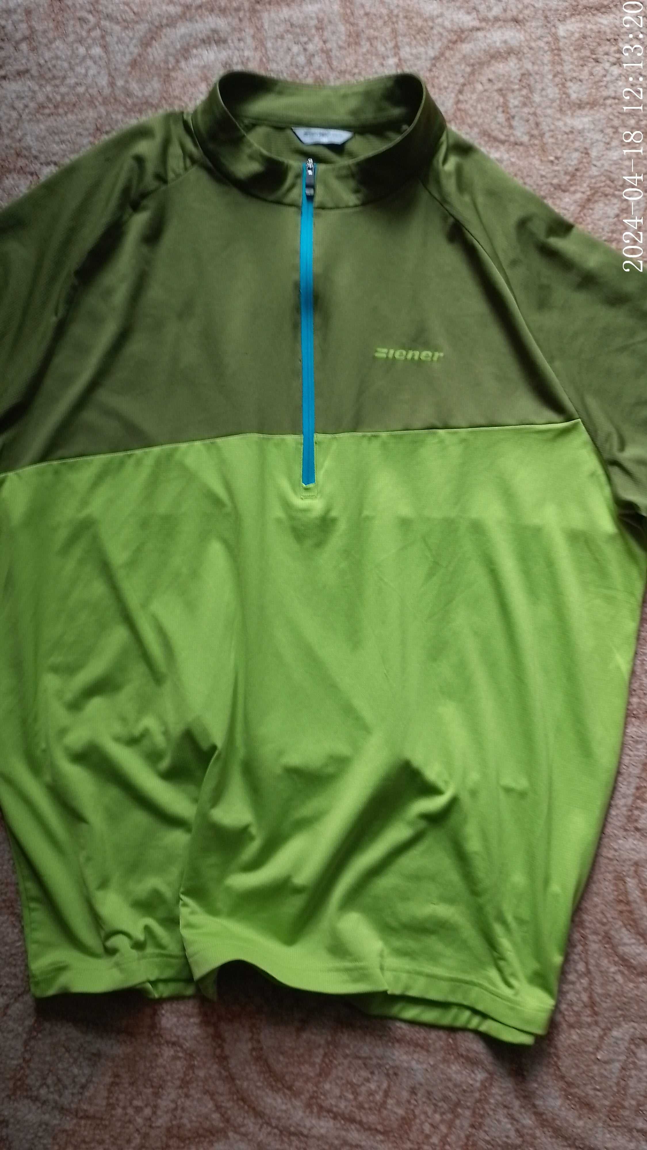 Ziener Koszulka kolarska Pexyl dla mężczyzn zielona na rower 56