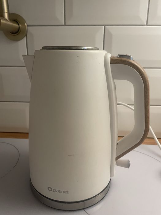 Czajnik elektryczny platinet stylowy biel  drewno 1,7 l