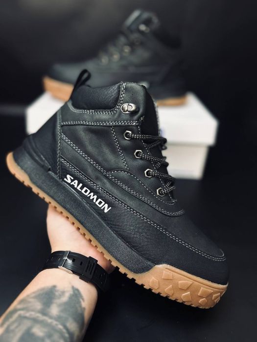 Чоловічі сапоги Salomon Зимові чорні сапоги Саломон мужские