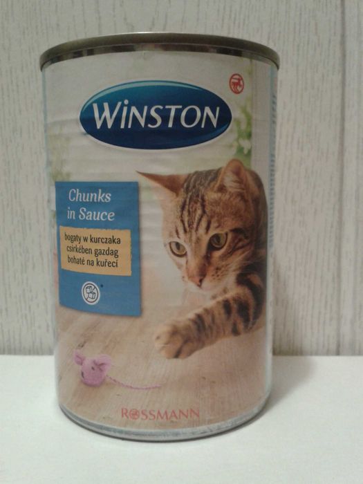 Winston Karma dla kotów bez cukru z KURCZAKIEM puszka 5 x 400g