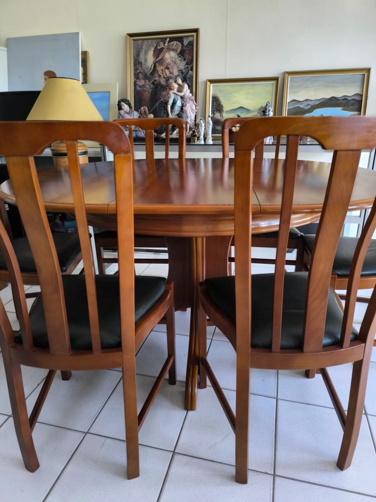 Mesa Sala Jantar Extensível com 6 Cadeiras