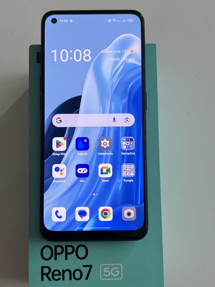 Oppo Reno 7 5G 8+8/256GB, jak nowy, gwarancja, komplet