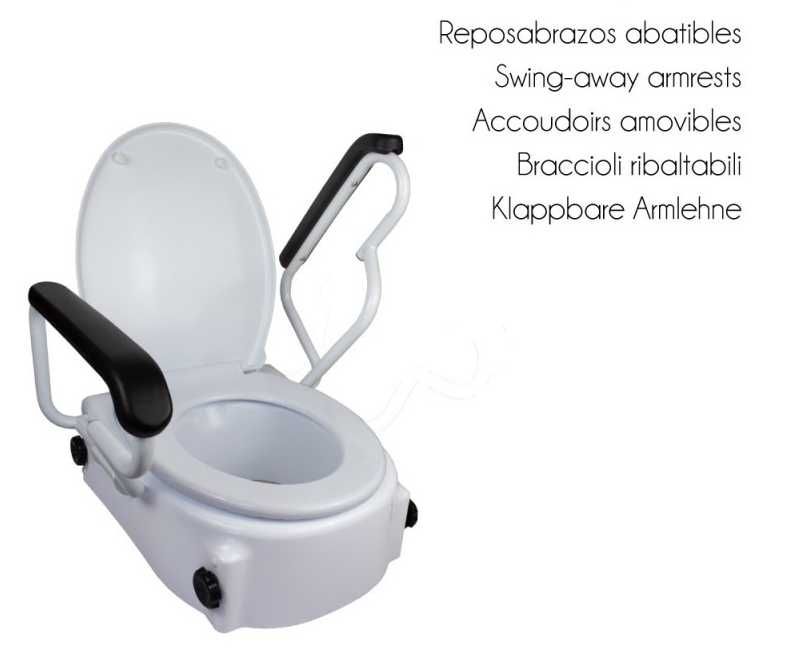 Adaptador sanita WC 17cm amovível, com braços e tampa.