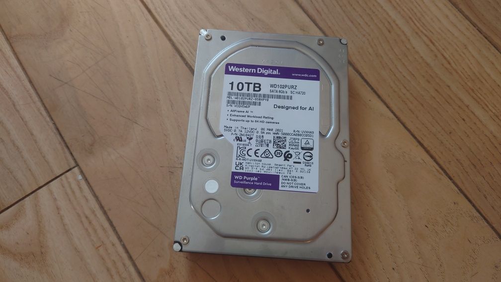 Жёсткий диск 3.5" 10 TB, жорсткий диск WD Purple WD102PURZ 10 ТБ