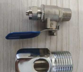 для подключения фильтров. Шаровый кран 1/4" + тройник 1/2"х1/4"