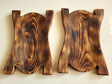 Tace góralskie z drewna komplet 2 sztuk 20x30 cm