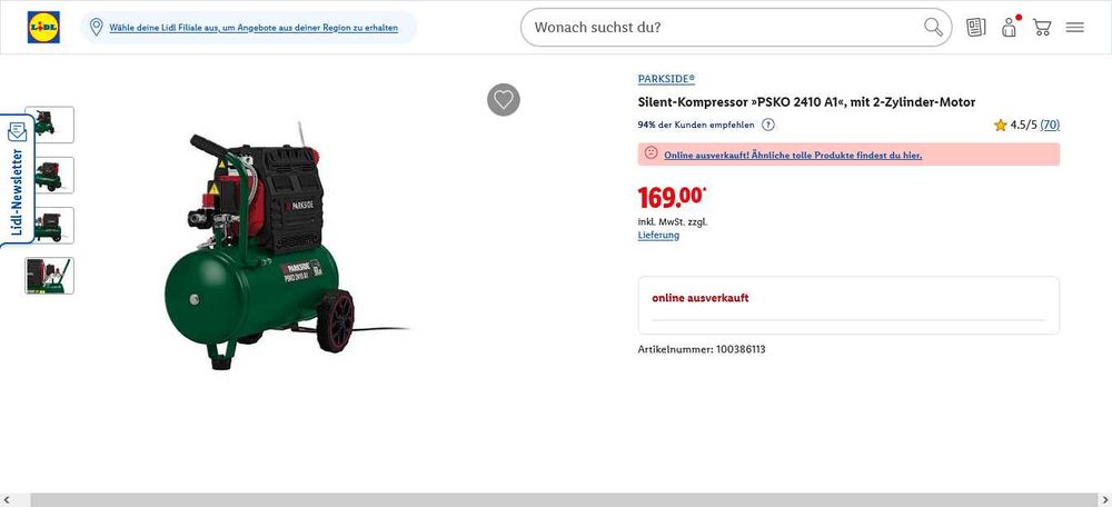 Kompresor cichy dwucylindrowy Parkside PSKO 24 B2 promocja 329zł!!!