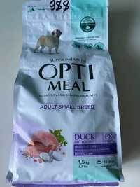 Optimeal Small Adult Dog 1,5кг - корм для собак мелких пород с уткой