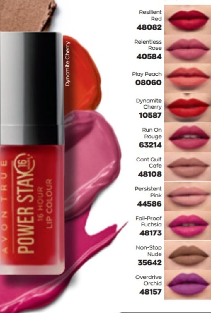 Avon Power Stay matowa szminka w płynie Dynamite Cherry czerwona