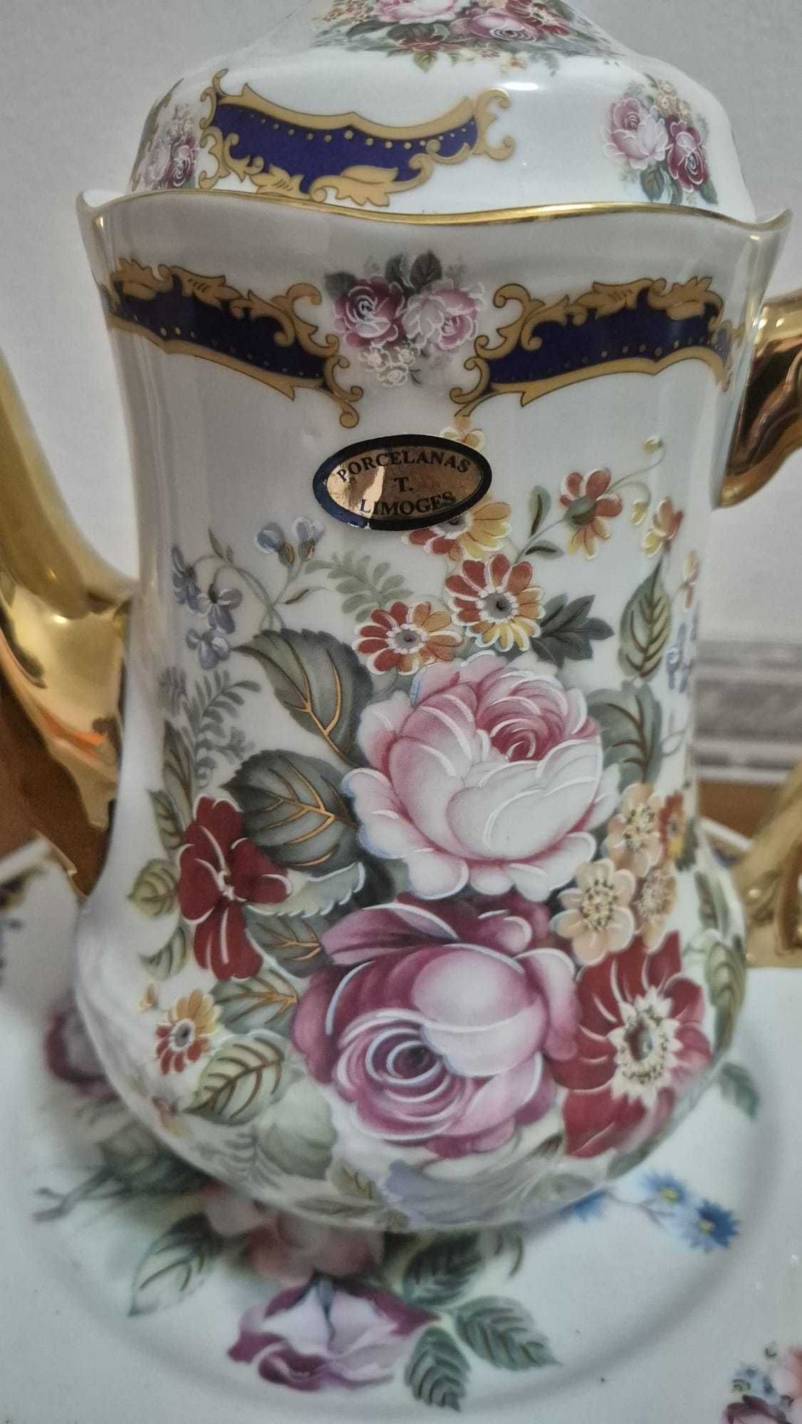 Bule grande e prato original (Limoges)