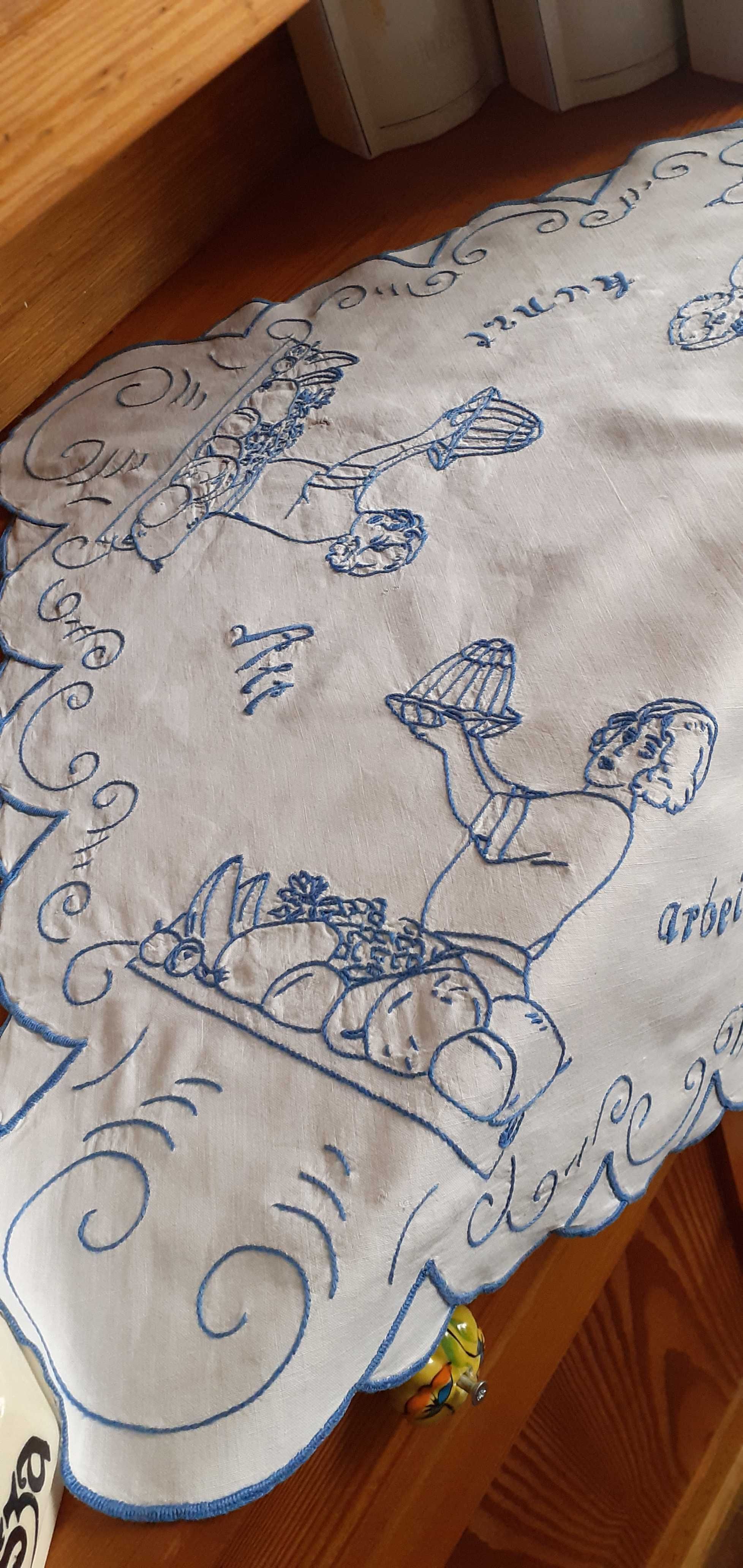 Makatka  serweta kuchenna haftowana stara retro