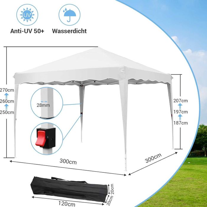 Nowy namiot ogrodowy / altana 3x3 / pawilon imprezowy / pergola !W154!