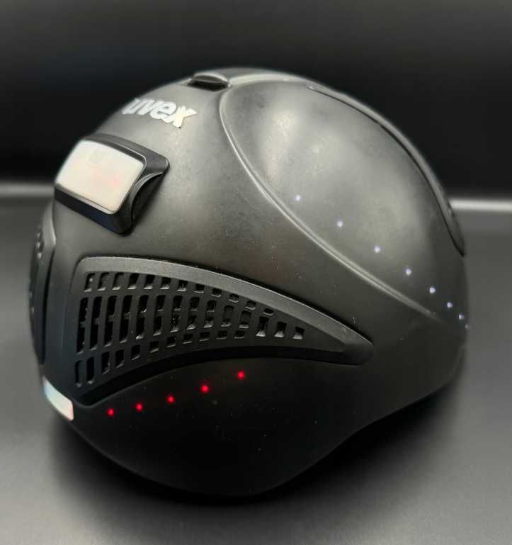 Używany kask jeździecki UVEX EXXENTIAL LED 55-57cm jazdy konnej toczek