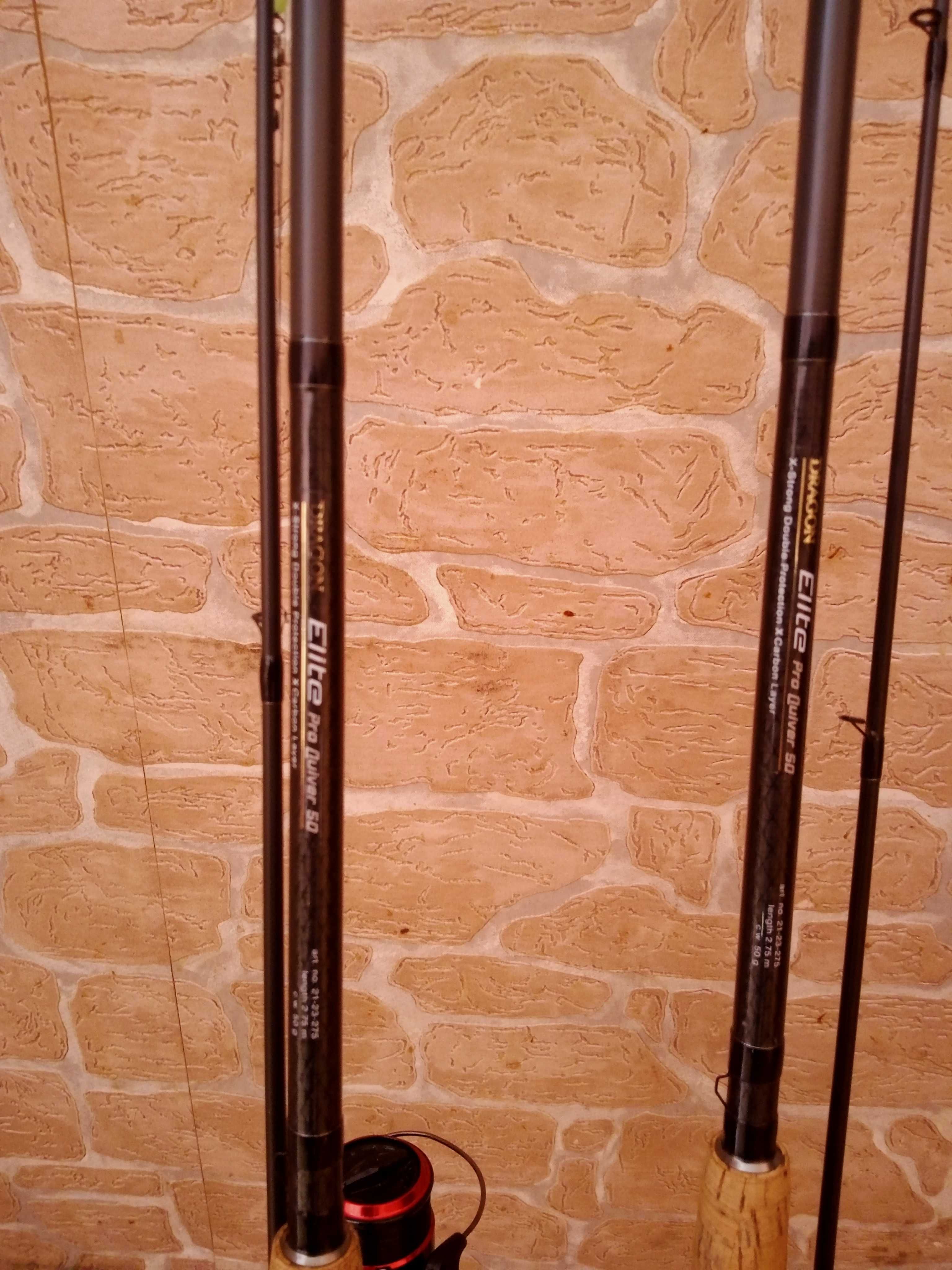 2  Wędki Dragona typu Feeder /qiuwer ,plus kołowrotek okuma