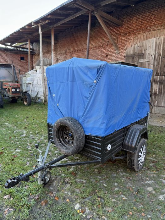 Przyczepka Samochodowa  /dobry stan/ + stelaż, papiery, *180x110*