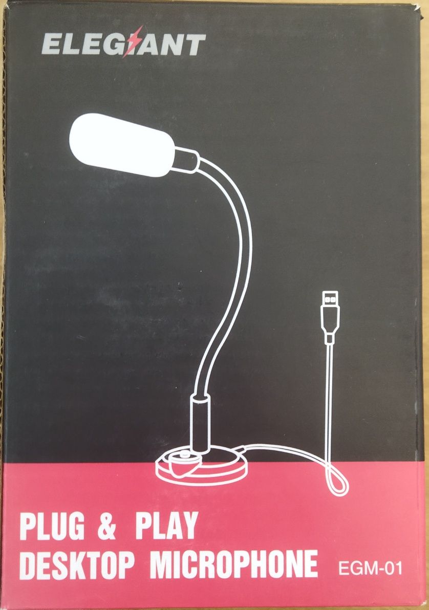 ELEGIANT USB-комп'ютерний мікрофон EGM-01 
EGM-01, PLUG & PLAY Настоль