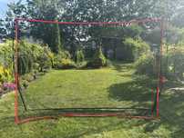 Siatka do treningu gry w golfa, czarno-czerwona