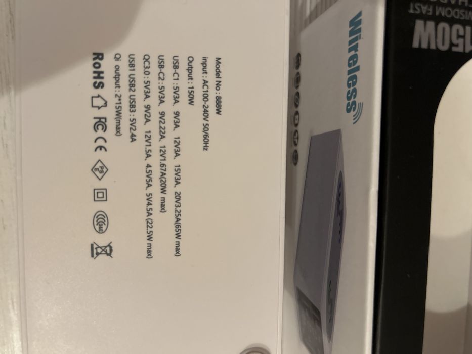 Зарядна станція для зарядки пристроїв вт ч ноутбук