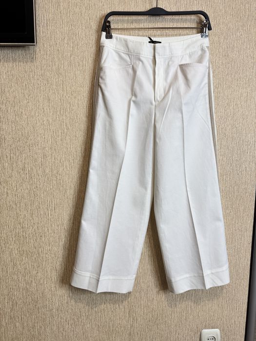 укорочені брюки, кюлоти з льону та бавовни massimo dutti, оригінал