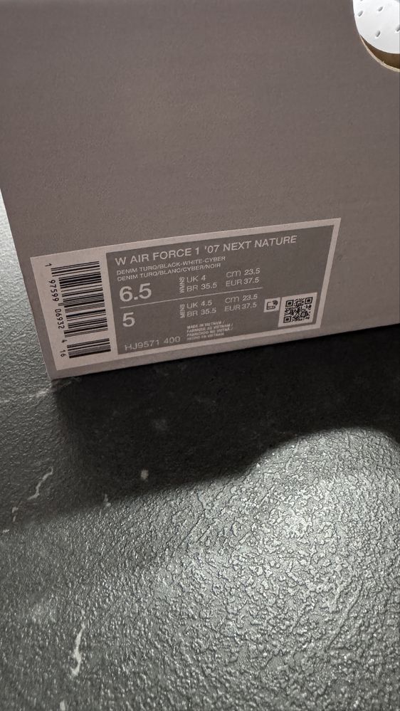 Nike Air Force 1 ’07 Next Nature “Teal Blue” | Rozmiar 37.5 | Nowe