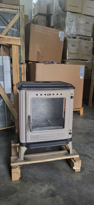 Камін піч буржуйка  Hosseven 8005-c  беж 10 kw